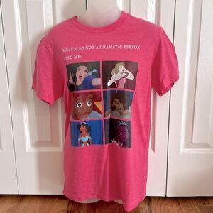 Disney Princess T-Shirt Tee Shirt Not Dramatic Jasmine Ariel Belle Tianna Small